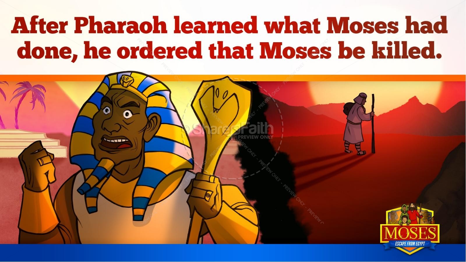 Exodus 2 Moses Escapes From Egypt Kids Bible Story Thumbnail 28