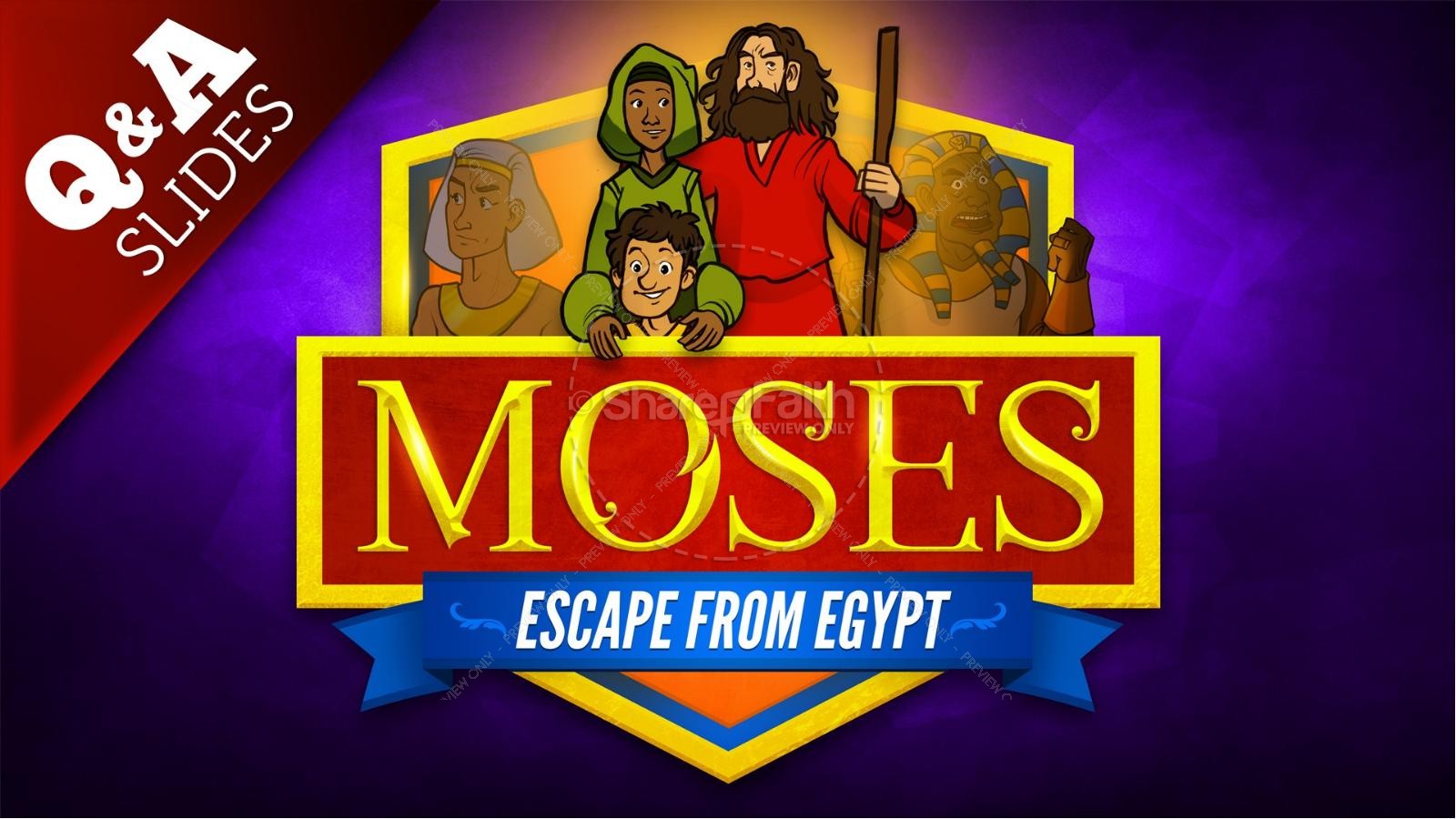 Exodus 2 Moses Escapes From Egypt Kids Bible Story | slide 9