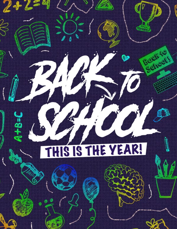 Back To School Church Flyer Template