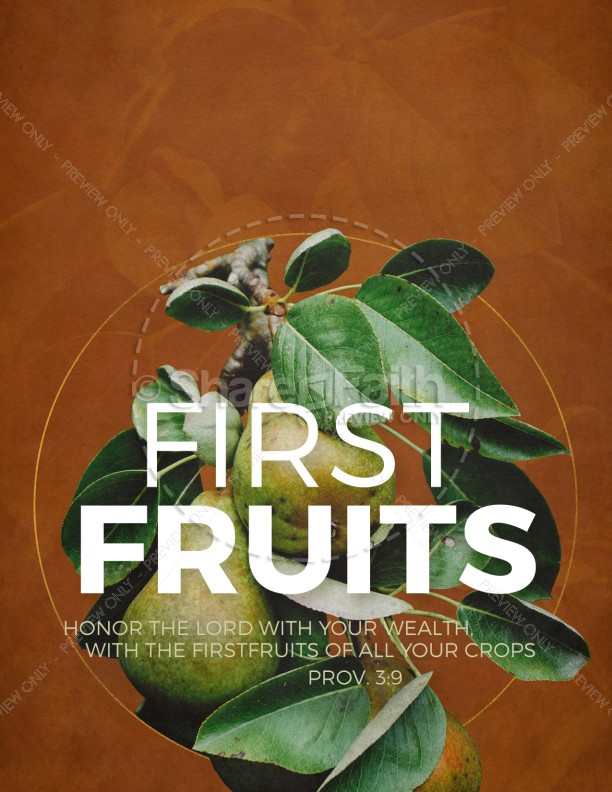 First Fruits Church Flyer Template Thumbnail Showcase