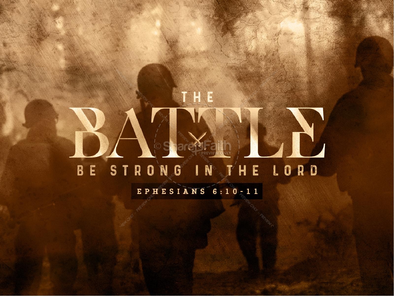 Sharefaith Media Spiritual Battle Sermon Powerpoint Template