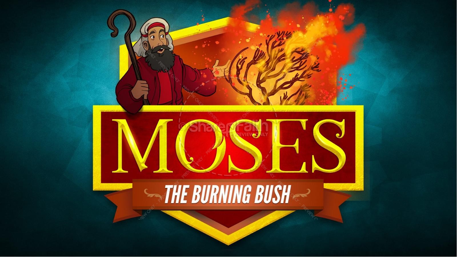 Exodus 3 Moses and the Burning Bush Kids Bible Stories Thumbnail 1