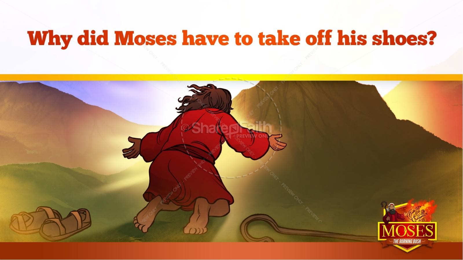 Exodus 3 Moses and the Burning Bush Kids Bible Stories Thumbnail 19