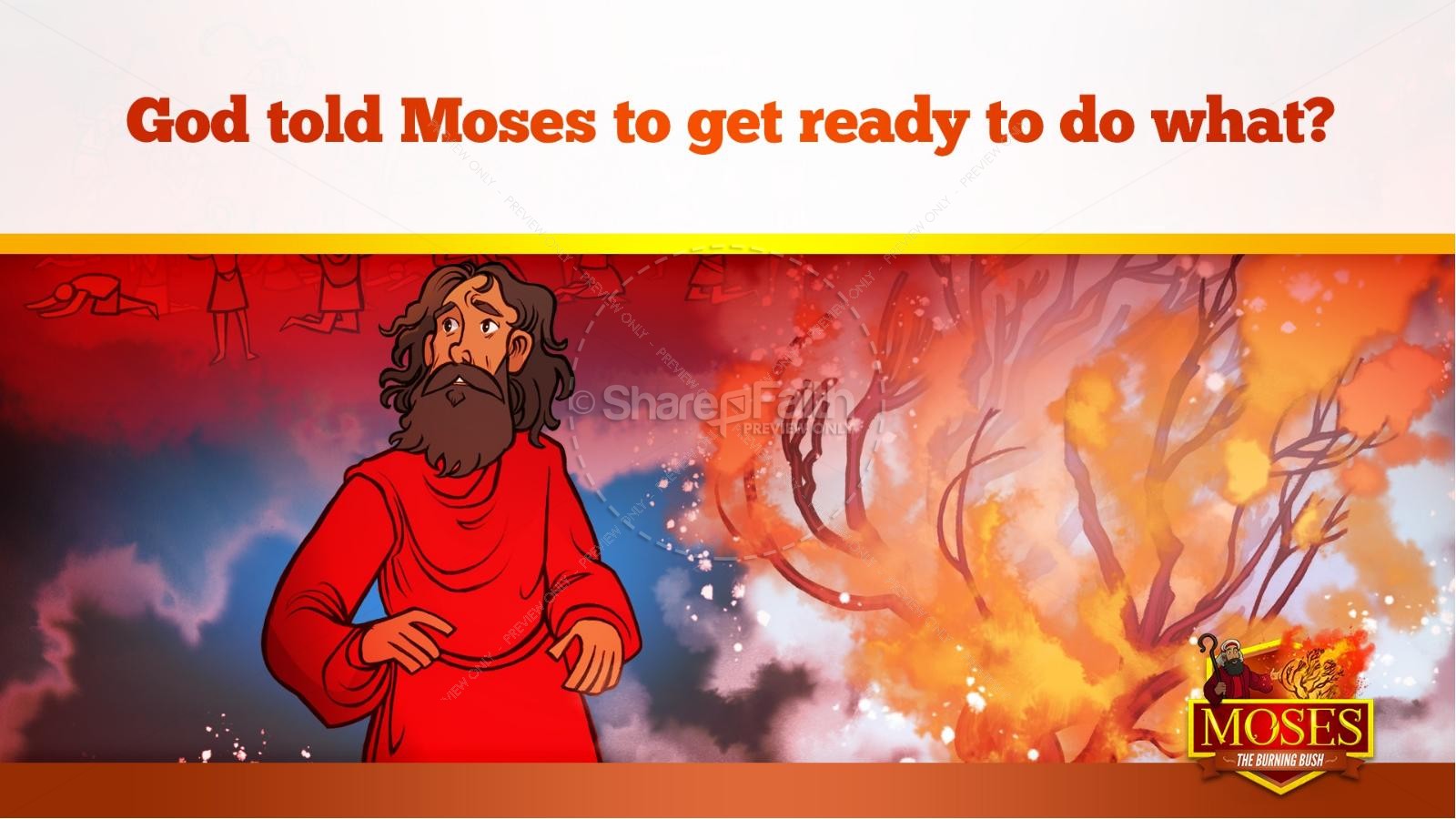 Exodus 3 Moses and the Burning Bush Kids Bible Stories Thumbnail 23