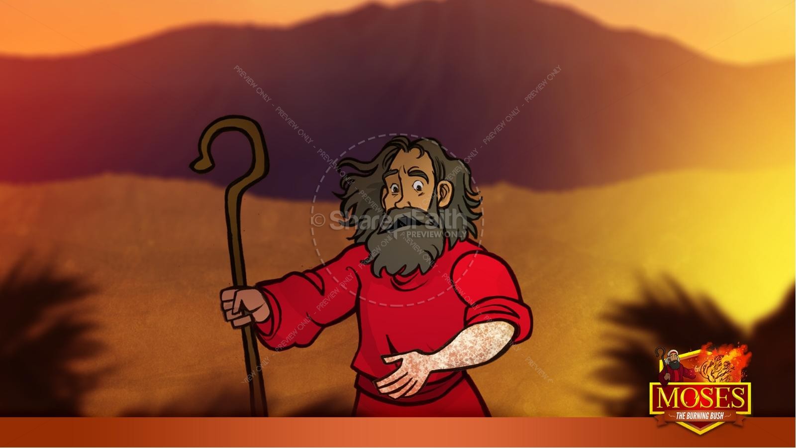 Exodus 3 Moses and the Burning Bush Kids Bible Stories Thumbnail 30
