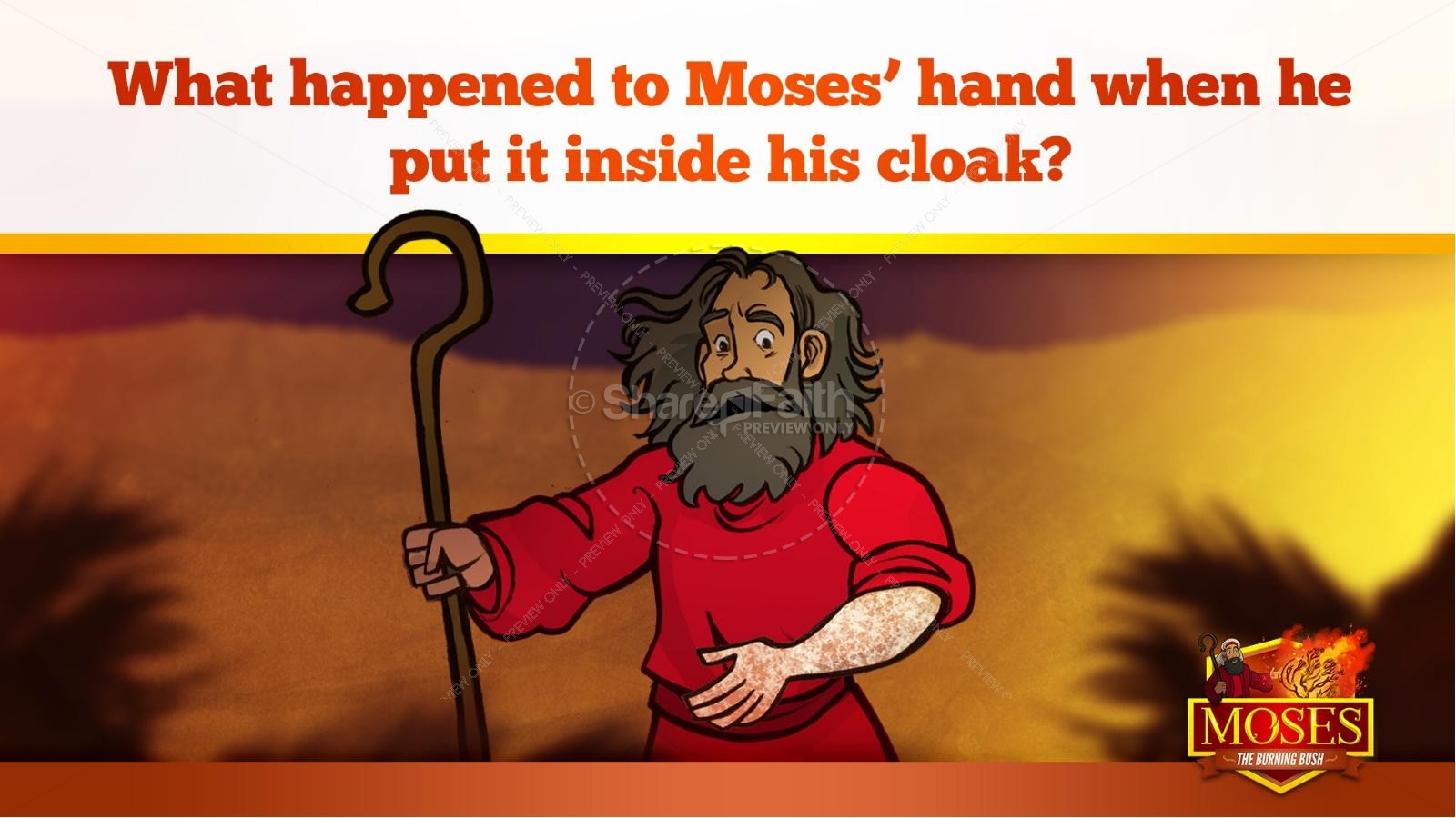Exodus 3 Moses and the Burning Bush Kids Bible Stories Thumbnail 31