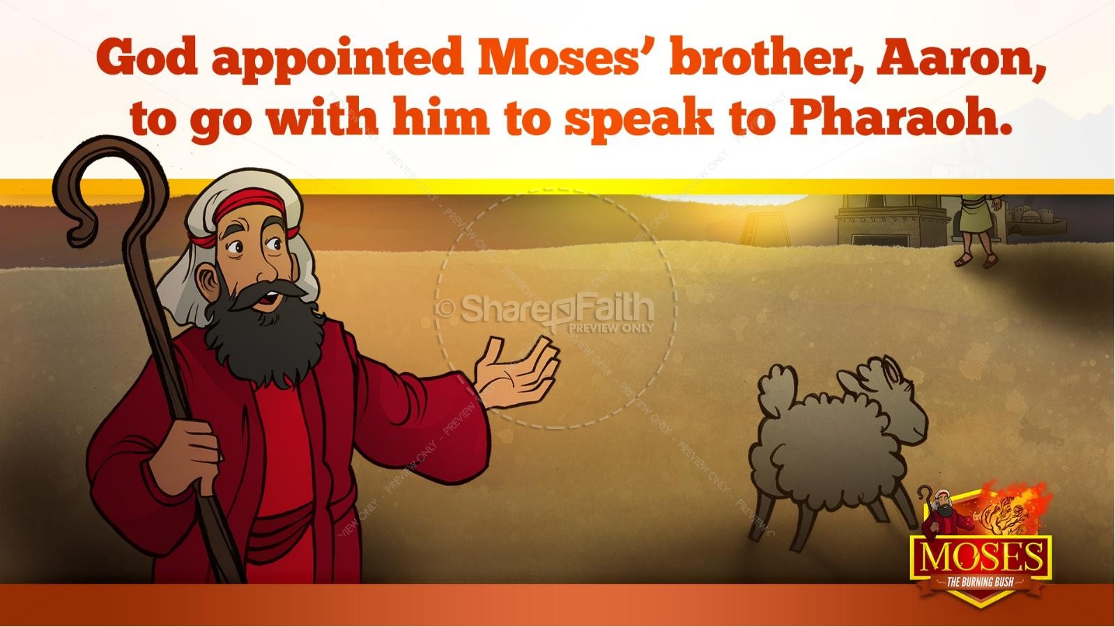 Exodus 3 Moses and the Burning Bush Kids Bible Stories Thumbnail 36