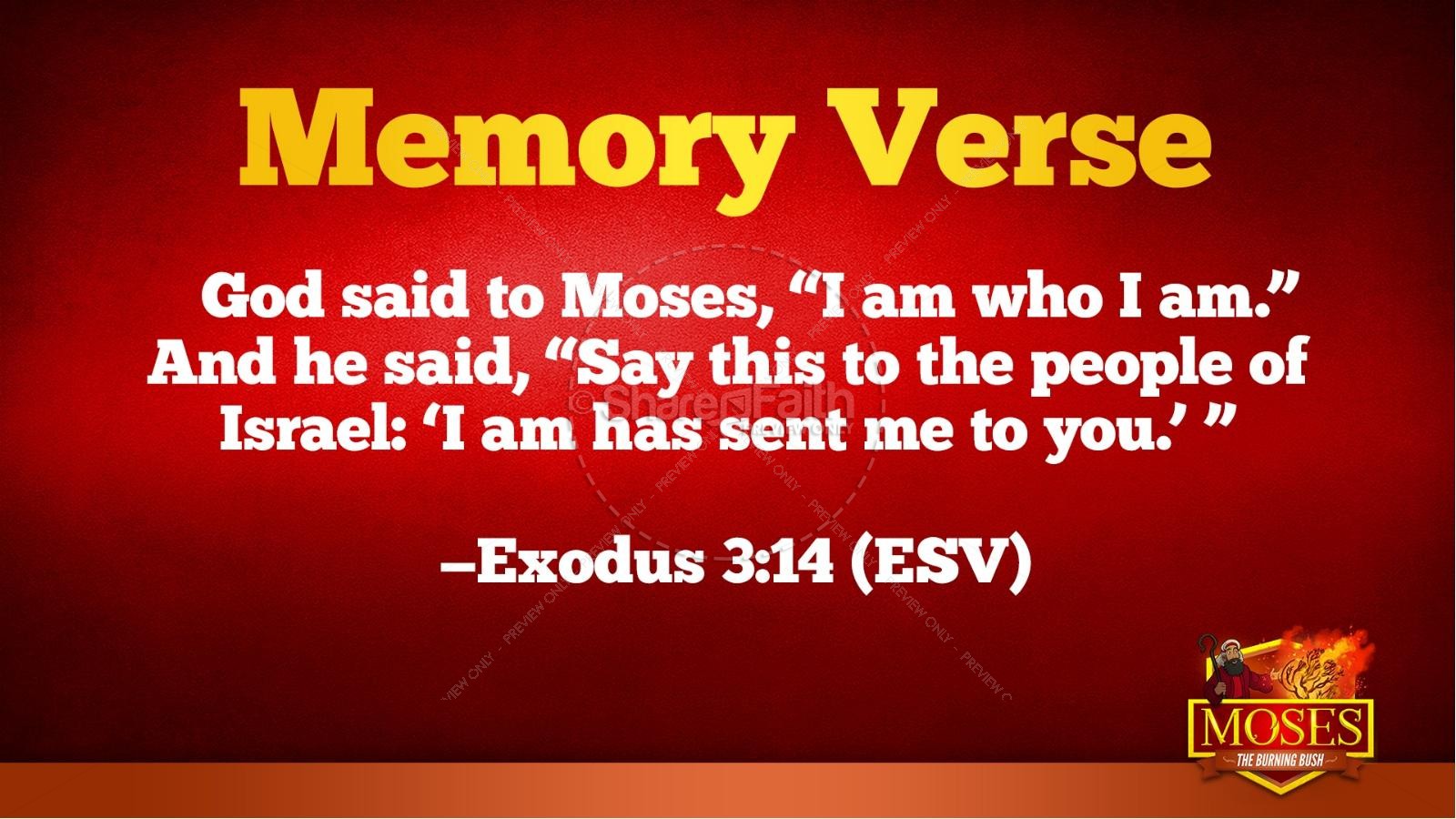 Exodus 3 Moses and the Burning Bush Kids Bible Stories Thumbnail 39
