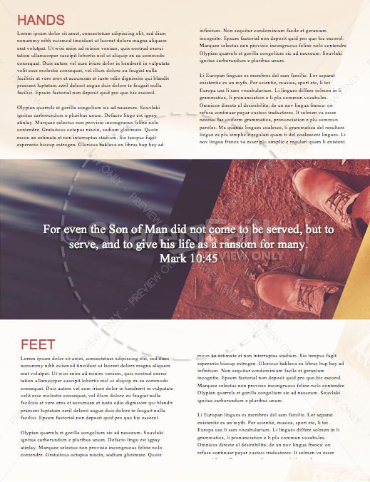 Hands And Feet Church Newsletter Template | page 2