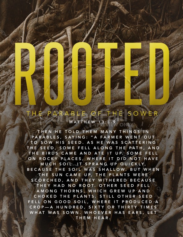 Rooted Parable Of The Sower Church Flyer Template | Flyer Templates