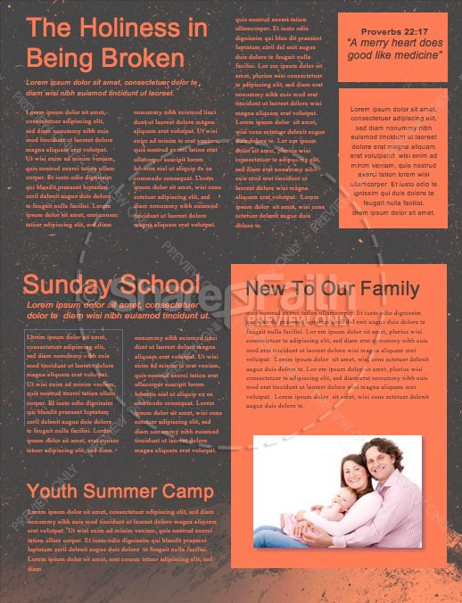 I Will Not Be Moved Church Newsletter Template | page 2