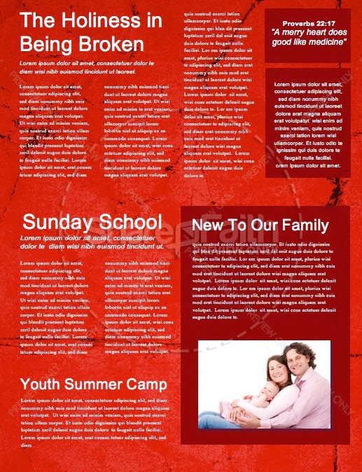 No Longer Slaves Church Newsletter Template | page 2
