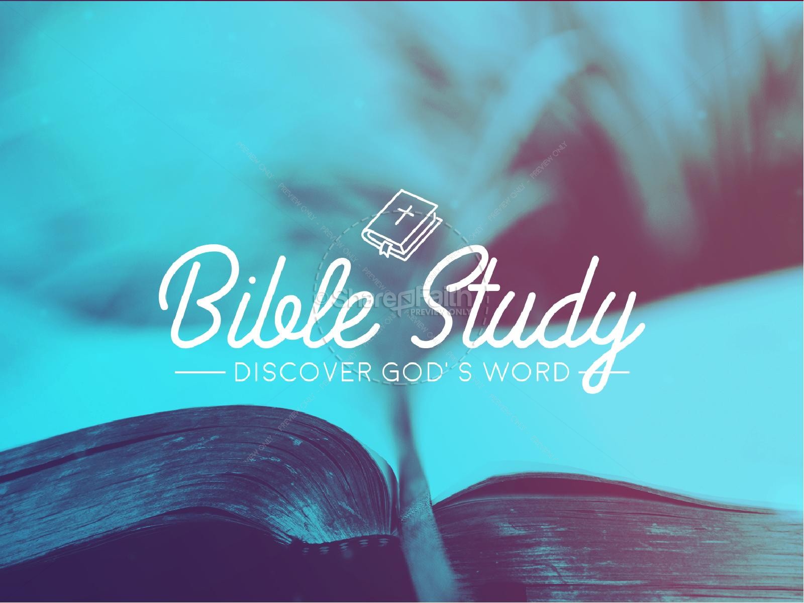 Church Bible Study PowerPoint Template Thumbnail 1
