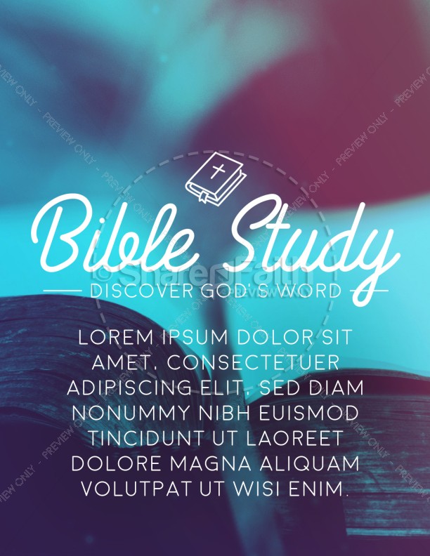 Church Bible Study Flyer Template | page 1