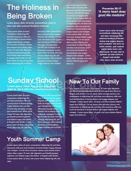 Church Bible Study Newsletter Template | page 2