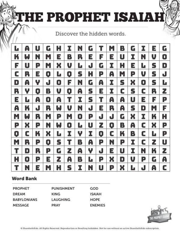 The Prophet Isaiah Word Search Puzzles Thumbnail Showcase