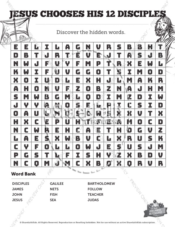 Sunday School Word Searches And Printable Word Searches SharefaithKids Page 2