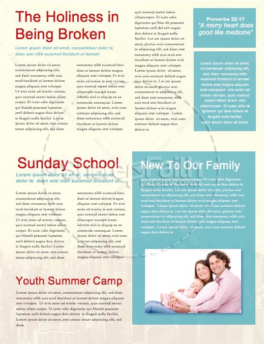 Labor Day Church Newsletter Template