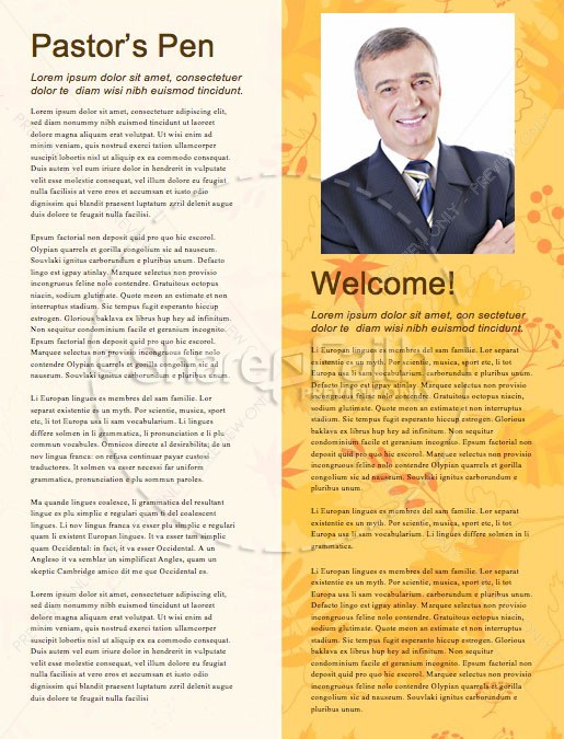 Harvest Party Church Newsletter Template | page 3
