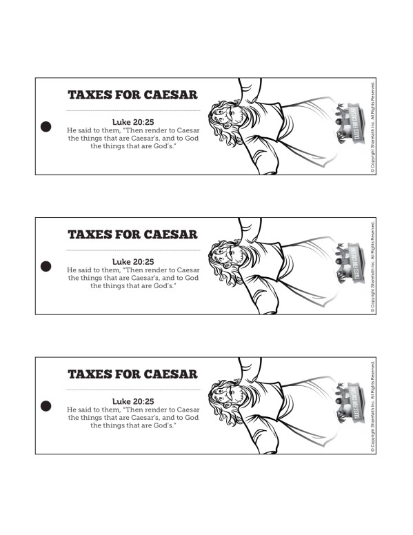 Luke 20 Taxes For Caesar Bible Bookmarks Thumbnail Showcase