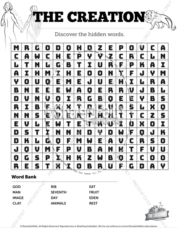 Sunday School Word Searches And Printable Word Searches SharefaithKids