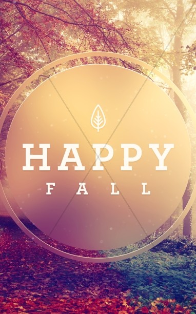 Happy First Day Of Fall Bulletin Cover Template