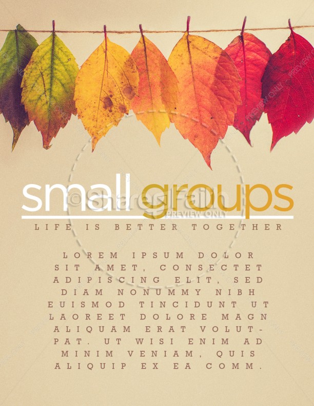 Small Groups Church Flyer Template Thumbnail Showcase