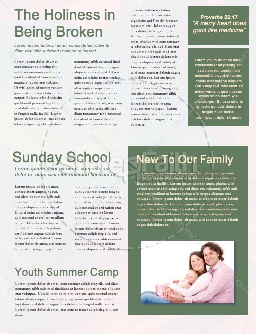 Exodus Church Newsletter Template | page 2