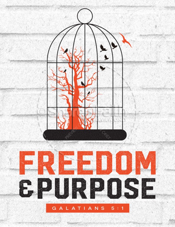 Freedom and Purpose Church Flyer Template Thumbnail Showcase
