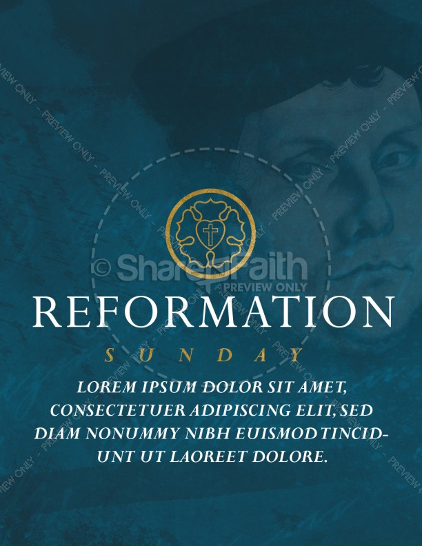 Martin Luther Reformation Day Flyer Template Thumbnail Showcase