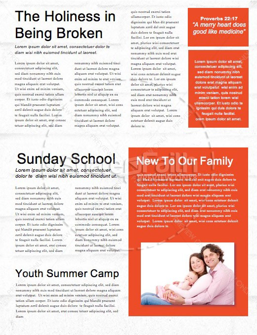 Freedom and Purpose Church Newsletter Template | page 2