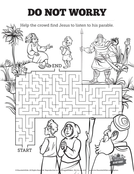 Matthew 6 Do Not Worry Bible Mazes Thumbnail Showcase