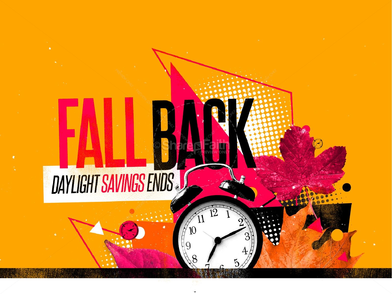 Daylight Savings Time Fall Back Announcement Graphic Thumbnail 1