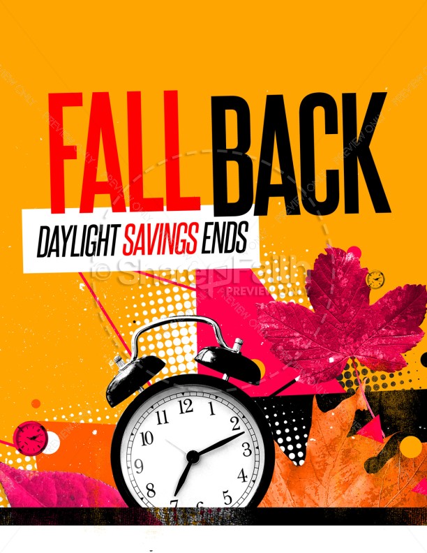 Daylight Savings Time Fall Back Flyer Template Thumbnail Showcase