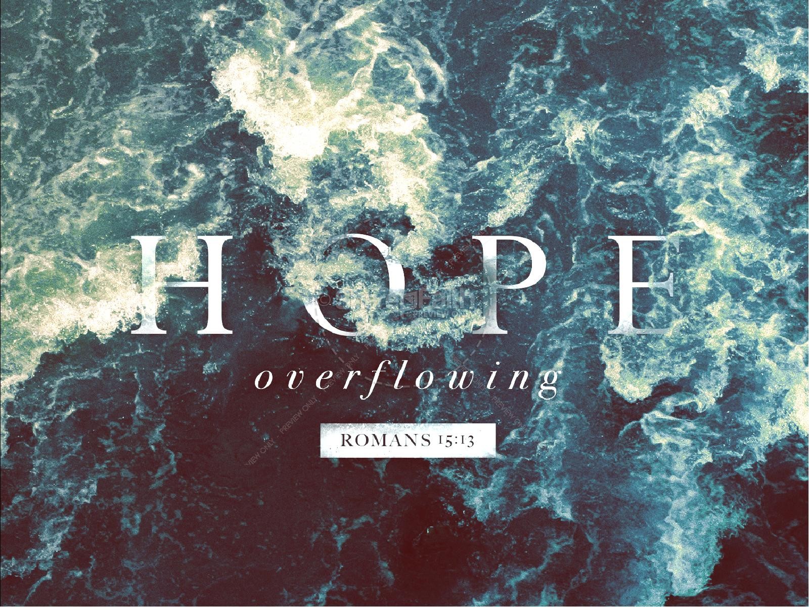 Hope Overflowing Sermon PowerPoint | slide 1