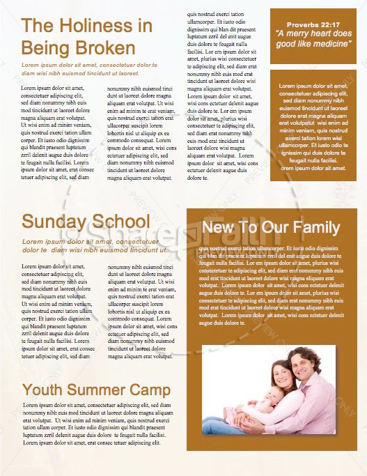 Thanksgiving Harvest Church Newsletter Template | page 2