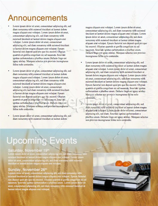 Thanksgiving Harvest Church Newsletter Template | page 4