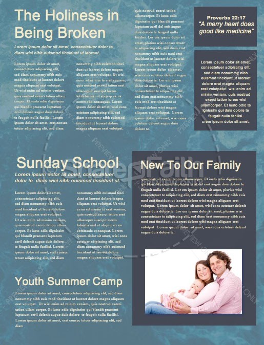Hope Overflowing Church Newsletter Template | page 2