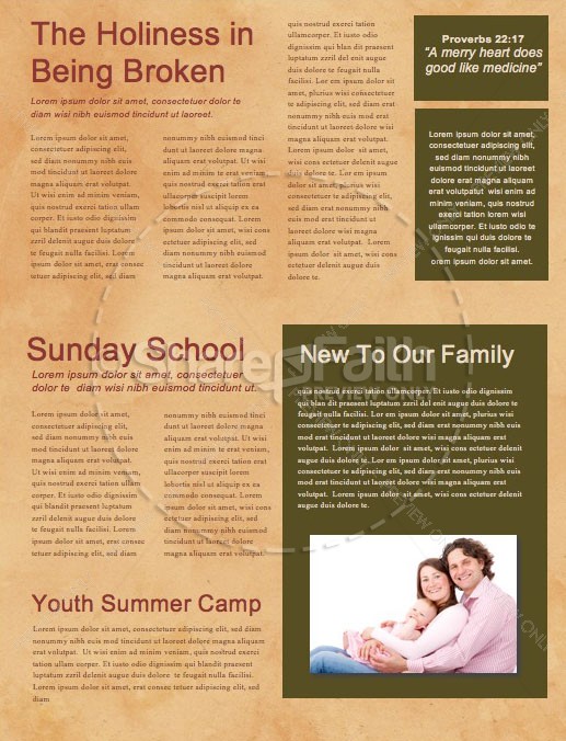 Choose Joy Church Newsletter Template | page 2
