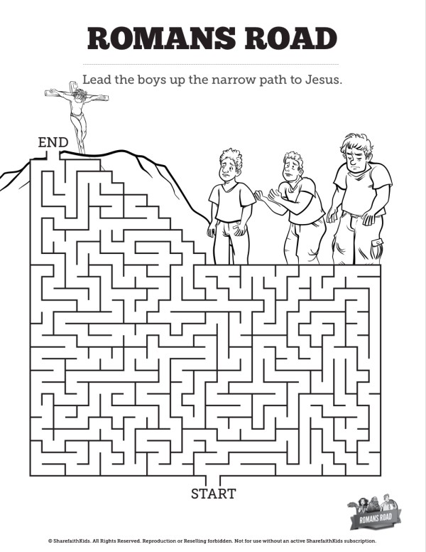 Romans Road To Salvation Coloring Page - boringpop.com