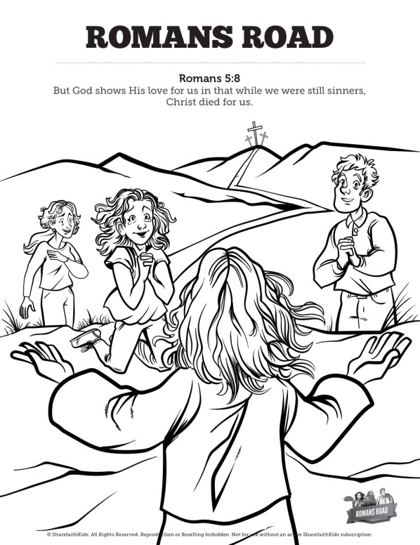 Romans Road Sunday School Coloring Pages Clover Media