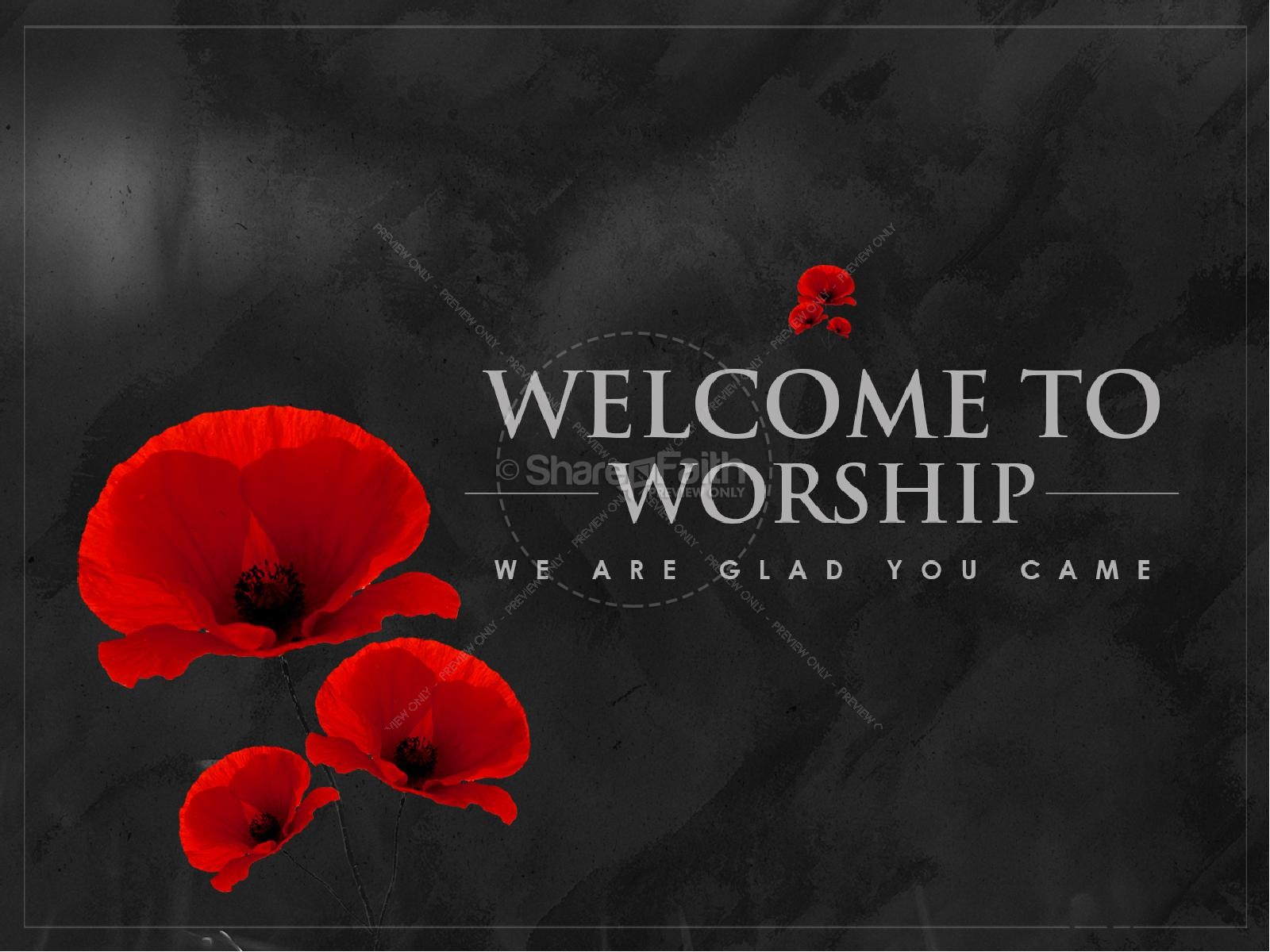 Remembrance Day Church PowerPoint Template Thumbnail 2