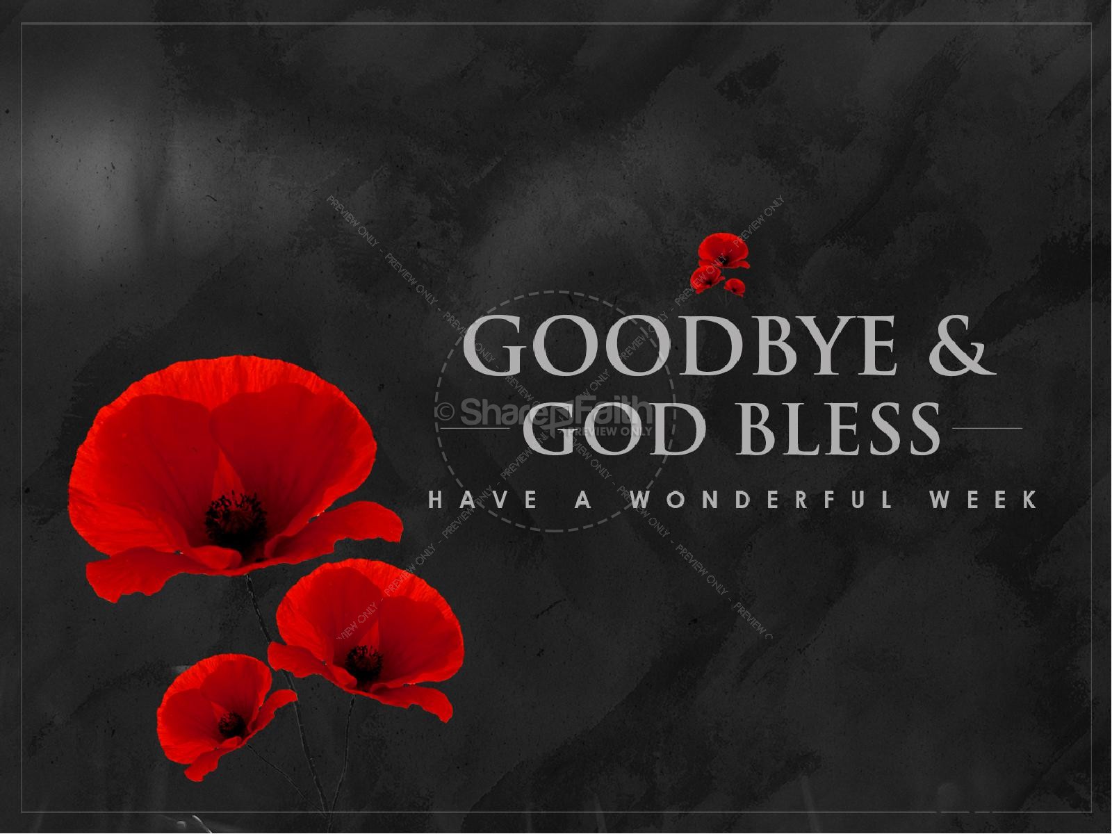 Remembrance Day Church PowerPoint Template Thumbnail 4