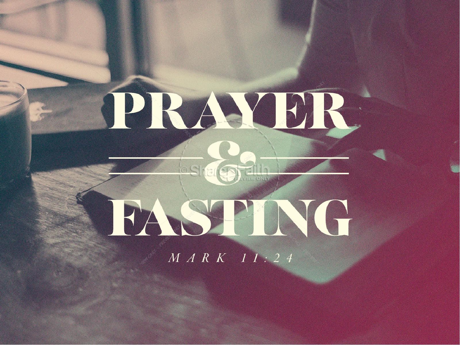 Prayer And Fasting Sermon PowerPoint Template Thumbnail 1