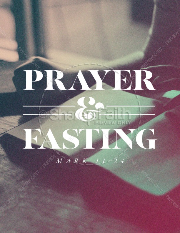 Prayer And Fasting Sermon Flyer Template Thumbnail Showcase