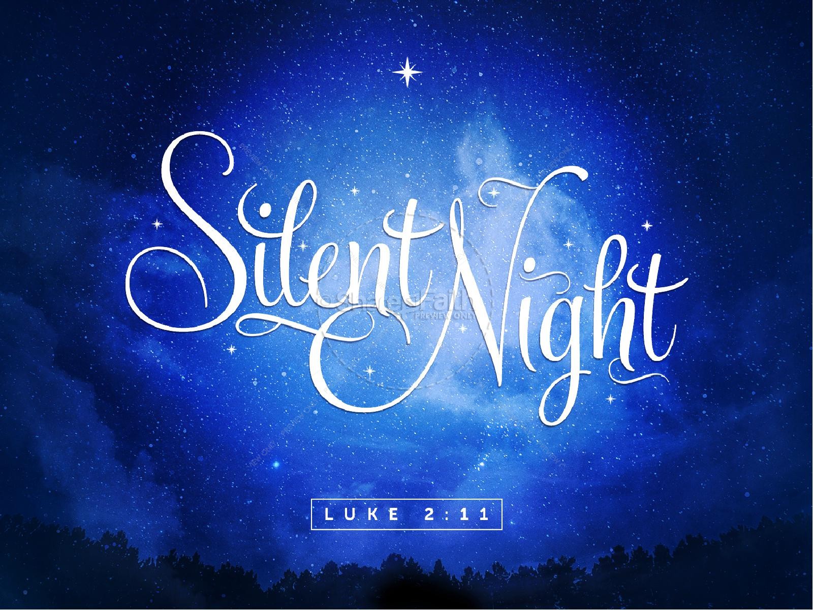Silent Night Christmas PowerPoint Template Thumbnail 1