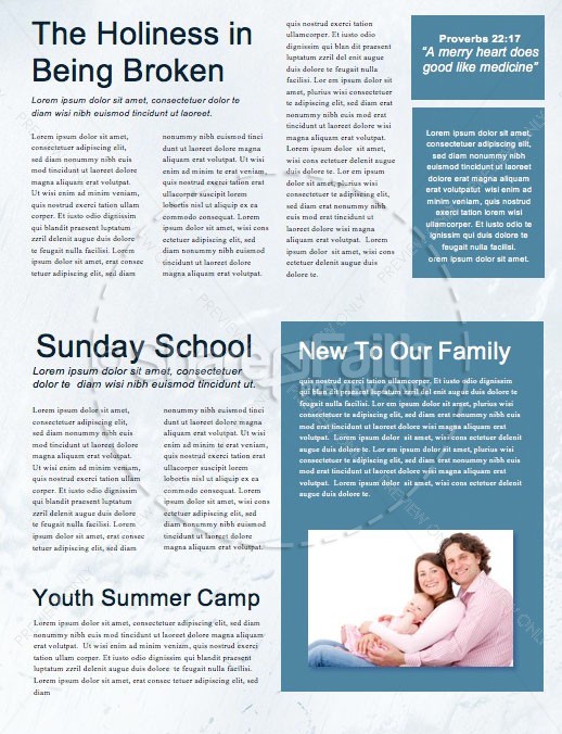 Divine Healing Church Newsletter Template | page 2
