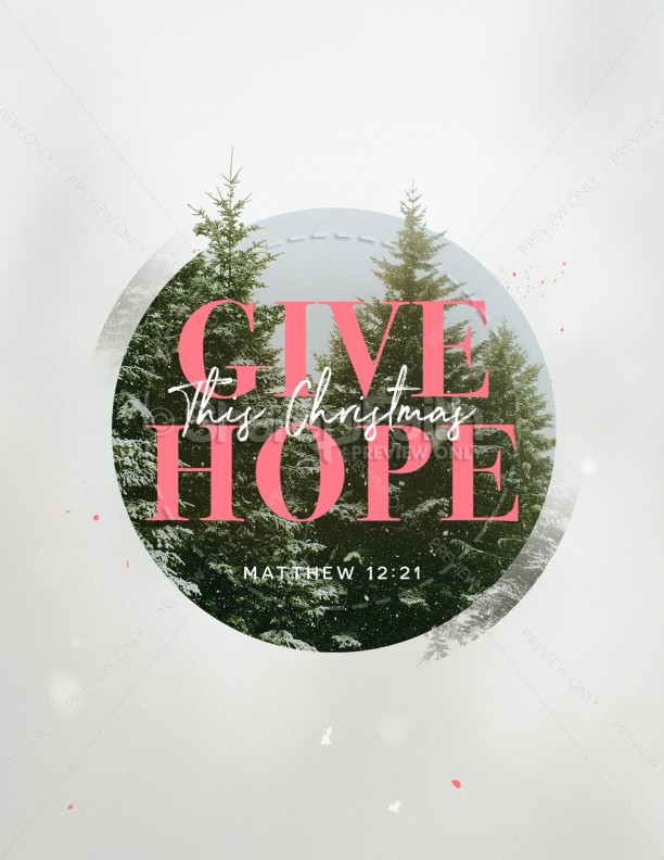 Give The Gift Of Hope Christmas Flyer Thumbnail Showcase