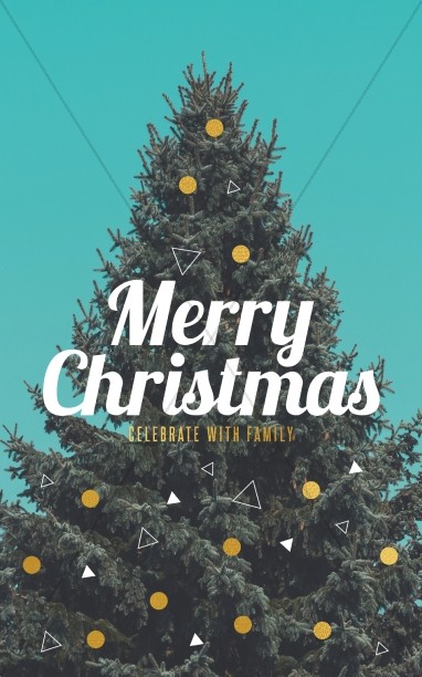 Christmas Tree Holiday Church Bulletin Thumbnail Showcase