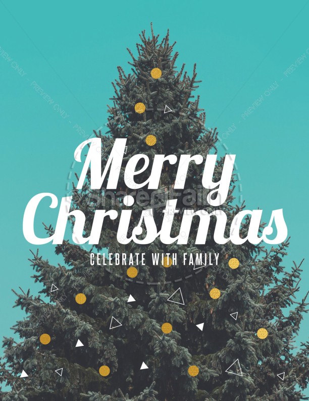 Christmas Tree Holiday Church Flyer Thumbnail Showcase